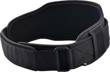 Пояс для важкої атлетики з неопрену, 14 см, з подвійним опором, для присідань, чорний, XL
