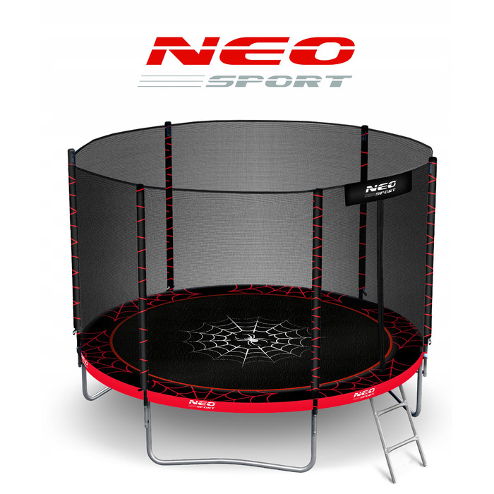 Садовий батут Neo-Sport 6ft/183см із зовнішньою сіткою та драбиною