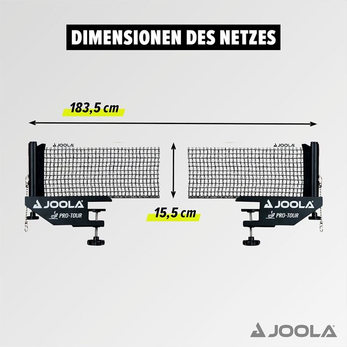 Набір столу для пінг-понгу Joola Post Pro Tour – сітка, чорний, 152 см