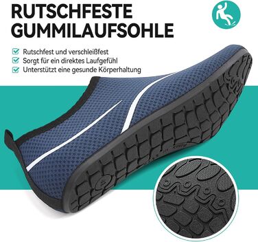 Шкарпетки для плавання та водних видів спорту: шкарпетки для басейну, пляжу, йоги. Легкі, швидковисихаючі, з антиковзаючою підошвою. Розміри 35-47 EU, колір блакитний. A787