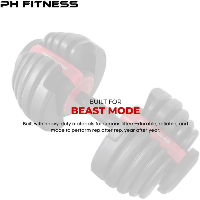 Регульована штанга 24 кг – окрема – 15 в 1 – для дому та силових тренувань. Компактна, чорно-червона