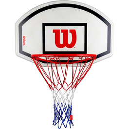 Баскетбольний щит Wilson з кільцем та сіткою, 90x60 см, діаметр 45 см
