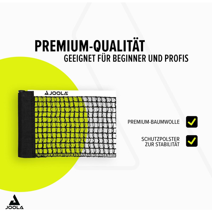 Сітка для настільного тенісу JOOLA Avanti – регульована висота, металева сітка, швидкий монтаж, темно-сірий колір