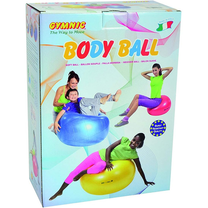 Гімнастичний м'яч GYMNIC Body 55 см, жовтий