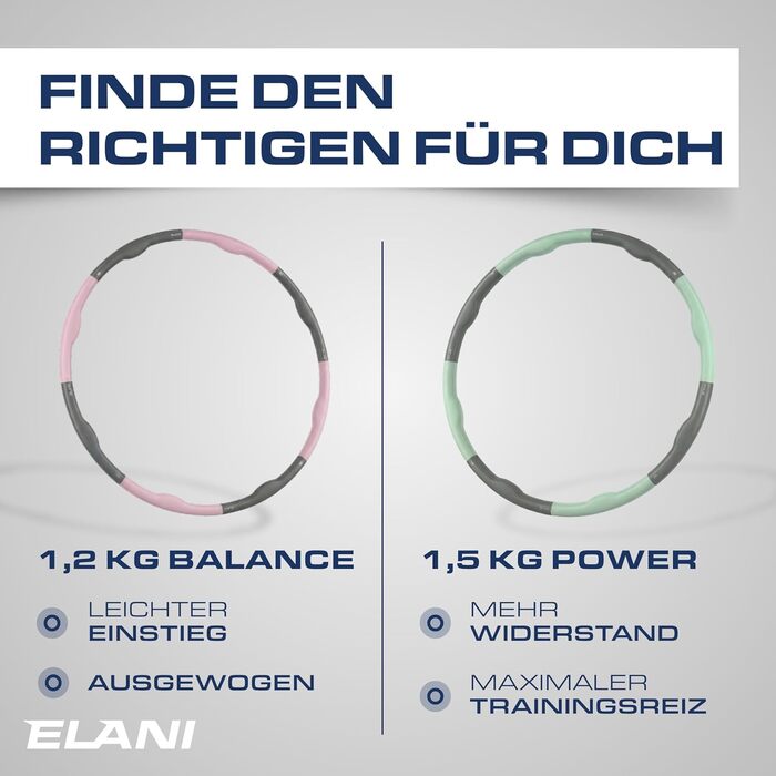 Hula Hoop ELANI 90см рожевий для схуднення: фітнес-обруч з хвилястою формою, 7-8 секцій, індивідуальне налаштування + посібник з тренувань