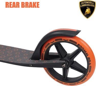 Самокат трюковий Lamborghini CityRoller складаний, регульований, для дорослих та дітей до 100 кг, помаранчевий