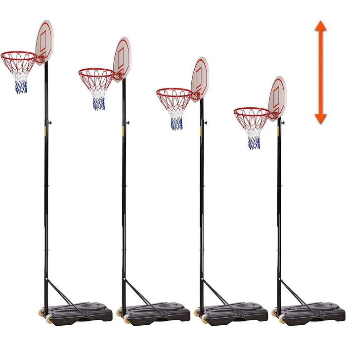 Баскетбольний кошик зі стійкою, розсувний до 305 см - професійний баскетбольний набір