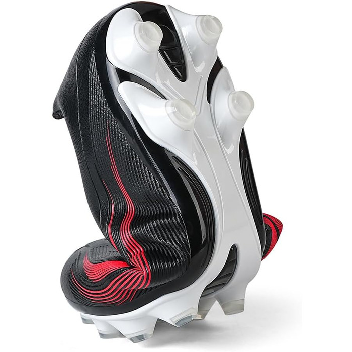 Футбольні черевики для чоловіків та хлопців, чорно-червоні, з шипами для штучного покриття, для тренувань та змагань
