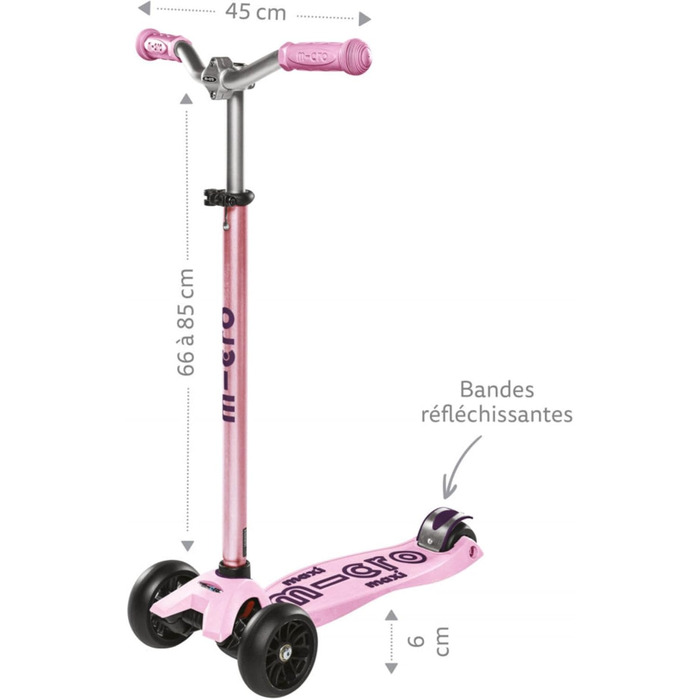 Дитячий самокат Micro Maxi-Micro Deluxe Pro з великими колесами, регульованим кермом, для хлопчиків і дівчат, 5-12 років