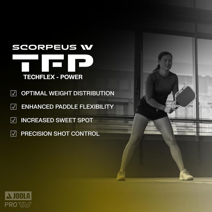 Ракетка для піклболу JOOLA Pro IV: вуглецеве волокно, технологія Tech Flex Power, різні форми, товщина 14/16 мм