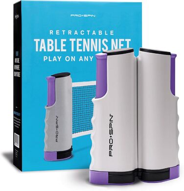 Сітка для настільного тенісу PRO-SPIN розкладна портативна - регульована довжина, фіолетовий колір