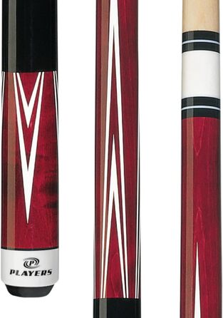 Більярдний кий Players Spieler C-801 з червоного агату з білим контуром, 21 унція