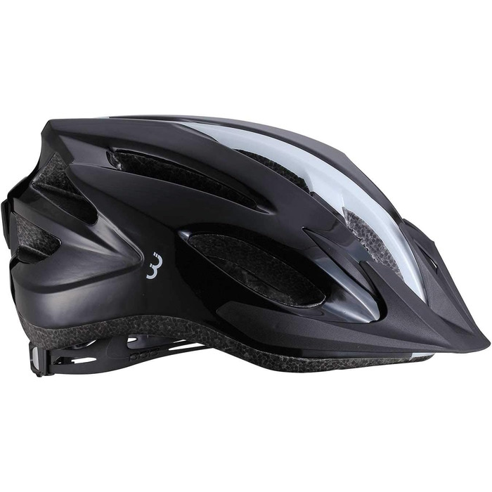 Велосипедний шолом BBB Condor для дорослих, знімний козирок, сітка від комах, MTB і шосе, чорний/білий, розмір M (54-58 см)