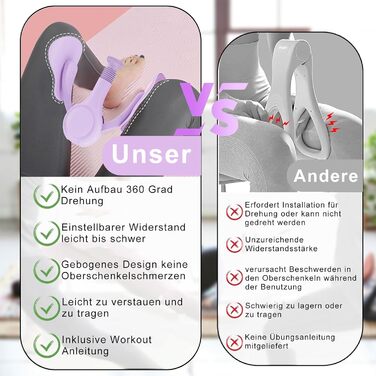 Тренування стегон та тазового дна: пристрій для дому, фіолетовий