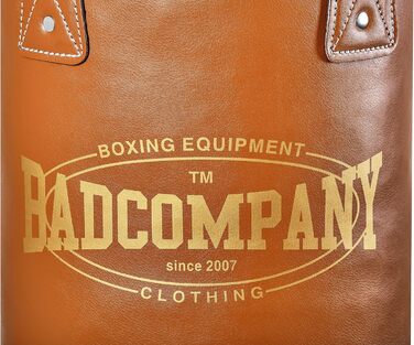 Боксерський мішок Bad Company Retro з міцною сталевою ланцюгом, з екошкіри, наповнена/ненаповнена, 80/100/120/150/180 x 35 см - Колір: Коричневий 100 x 35 см (порожня)