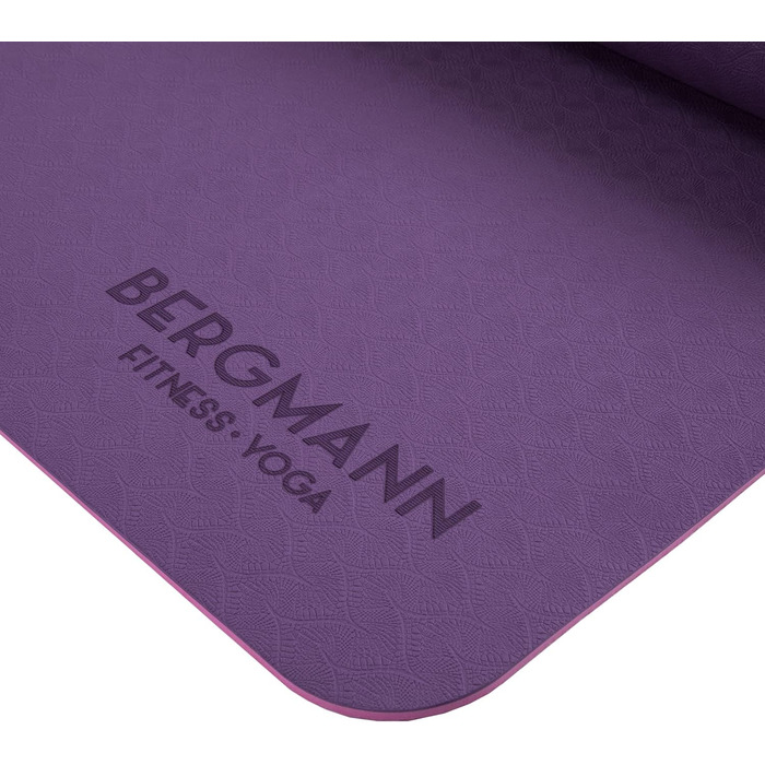 Килимок для йоги Bergmann з ремінком, TPE фітнес-килимок, спортивний килимок для йоги, пілатесу, домашніх тренувань, 183 x 61 x 0.6 см