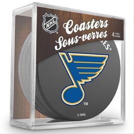 Підставки Sher-Wood NHL St. Louis Blues у вигляді шайби, 4 шт. – хокейний сувенірний набір