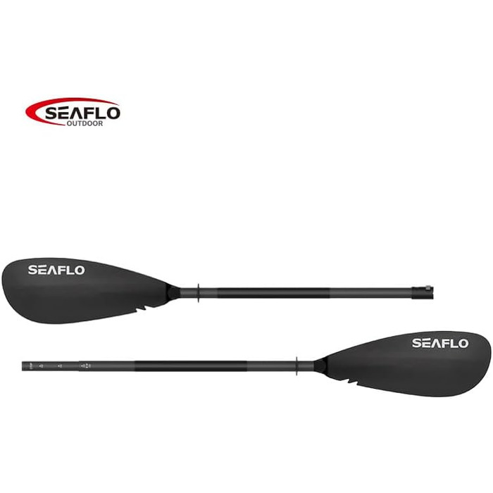 Seaflo алюмінієве весло 2-в-1 для каяка, каное та SUP, регульоване 220-230 см, легке, чорне