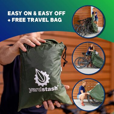 Чохол для велосипеда: міцний, стійкий до погодних умов захист для велосипедів та триколісних велосипедів, з UV-захистом та водонепроникними швами, включає сумку для перенесення (L-зелений)