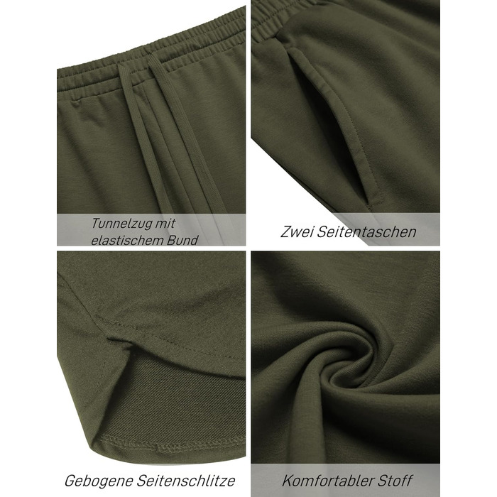 Чоловічі спортивні шорти Coofandy (2 шт.): бордовий/чорний та хакі/чорний (S)