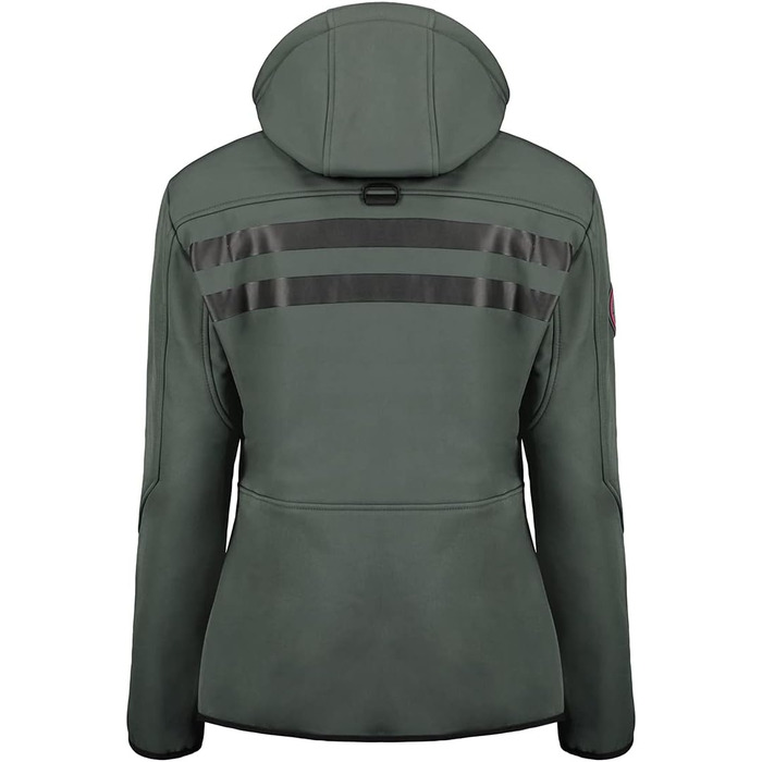 Жіноча куртка-софтшелл Geographical Norway Outdoor: водонепроникна функціональна спортивна куртка для дощу (XXL, темно-сірий з рожевим)
