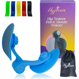 Тренування стегон та сідниць Hyptonix з еластичними стрічками та сумкою – спортивне обладнання для жінок, для післяпологового періоду та реабілітації промежини, фітнес-тренажер (блакитний)