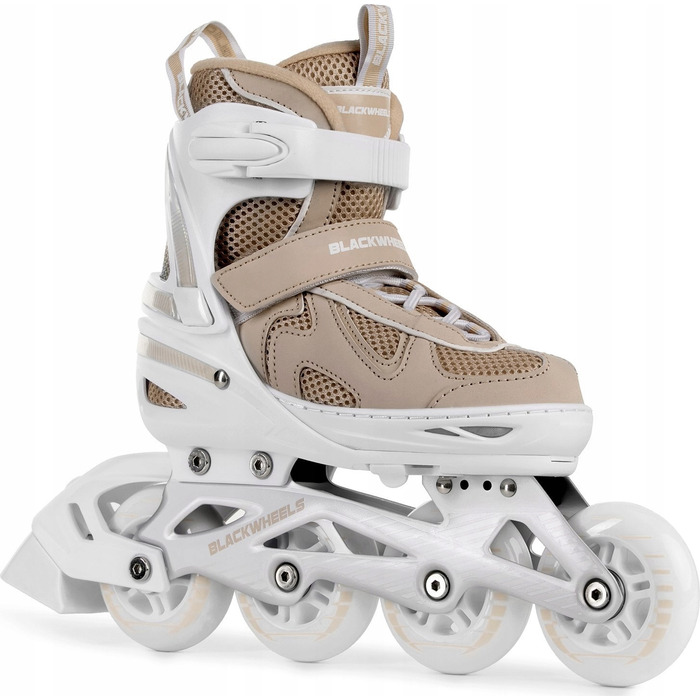 Роликові ковзани Blackwheels Flex Pro, регульовані, бежеві, розмір 34-37, колеса 80 мм, підшипники ABEC-7