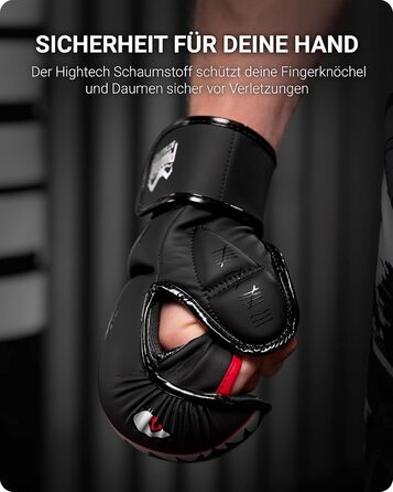 Рукавички боксерські Phantom MMA Apex | Професійні рукавички для спарингу, бою, боксу, фріфайту Fight Squad - Чорні L-XL