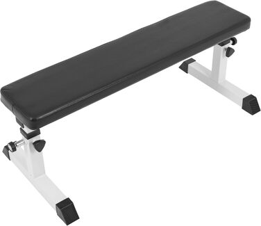 Гантельна лава GORILLA SPORTS® з регулюванням висоти, для дому, до 200 кг, біла