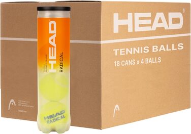 Набір тенісних м'ячів HEAD Radical Box (72 м'ячі) - 4B X 18 Dosen