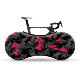 Чохол для велосипеда Velo Sock Unisex для дорослих, універсальний, камуфляж чорний-рожевий, підходить для 99% велосипедів
