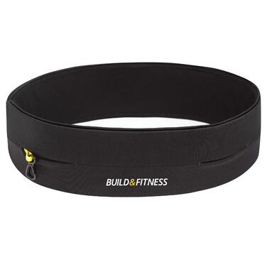 Поясна сумка-органайзер для бігу Build & Fitness (чорний). Тримач для телефону, ключів, зручна та легка для iPhone та Samsung