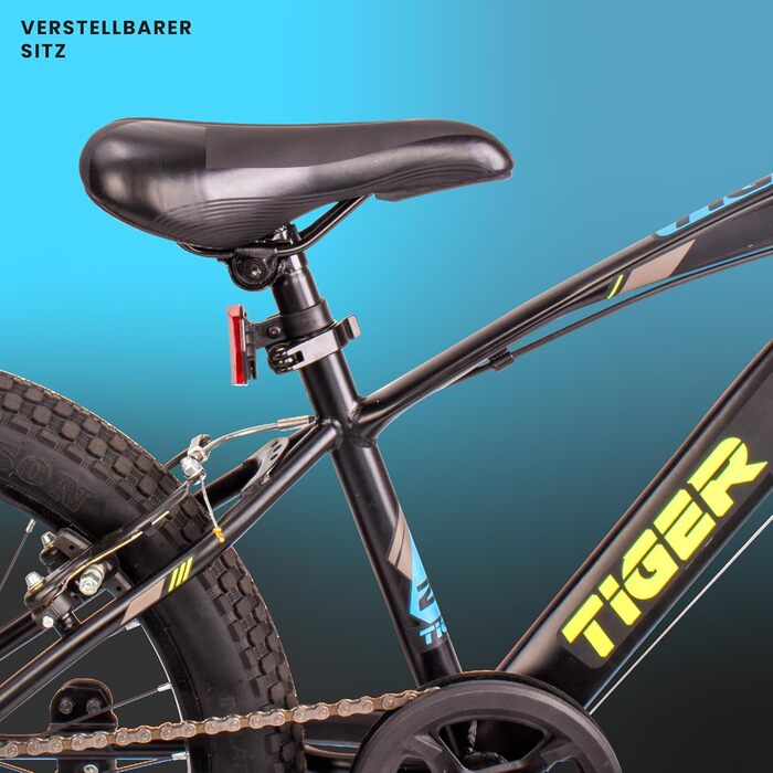Дитячий велосипед Sun Baby Tiger Bike 20 дюймів, 6-швидкісна Shimano, для хлопчиків 6-10 років, регульований