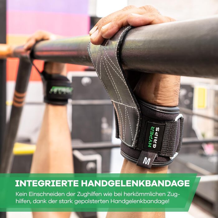 NetroxSports Hyper Grips – Ремені для тяги, фітнес-страпи для важкої атлетики, бодібілдингу, кросфіту, захист зап'ястя, універсальні для чоловіків і жінок