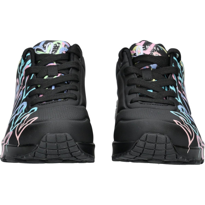 Кросівки жіночі Skechers UNO-Bright Air (36.5 EU) чорно-фіолетово-бірюзові Durabuck/Mesh