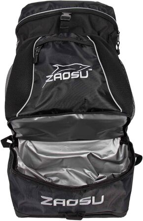 Триатлонний та плавальний рюкзак ZAOSU Transition Bag 45 л з відділенням для вологого одягу, чорний