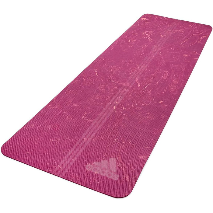 Йога-мат adidas Camo 5мм, без ПВХ, нековзний, з ременем, для йоги та пілатесу, 173×61см
