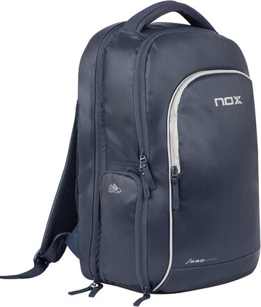 Рюкзак для падел-тенісу NOX Pro Series 28л: захист ракетки, ноутбука, вентильоване відділення для взуття, зручні лямки (Синій)