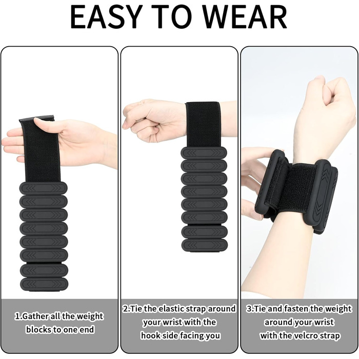 Набір манжет для ніг Smlper 2 шт. 2 кг (1 кг*2) для фітнесу, йоги, пілатесу, ходьби, бігу (чорний)