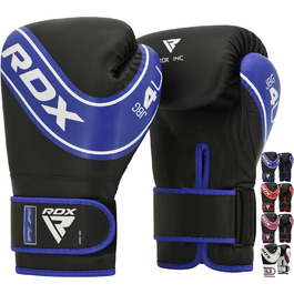 Дитячі боксерські рукавички RDX 6oz 4oz для тренувань, штучна шкіра, вентиляція, Muay Thai, MMA, кікбоксинг, сині