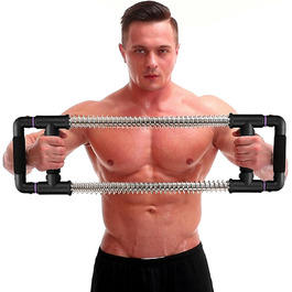 GoFitness Силовий тренажер Push Down Bar для грудних м’язів, рук, плечей, спини та преса, 50 кг, для дому, чорний — екпандер для чоловіків