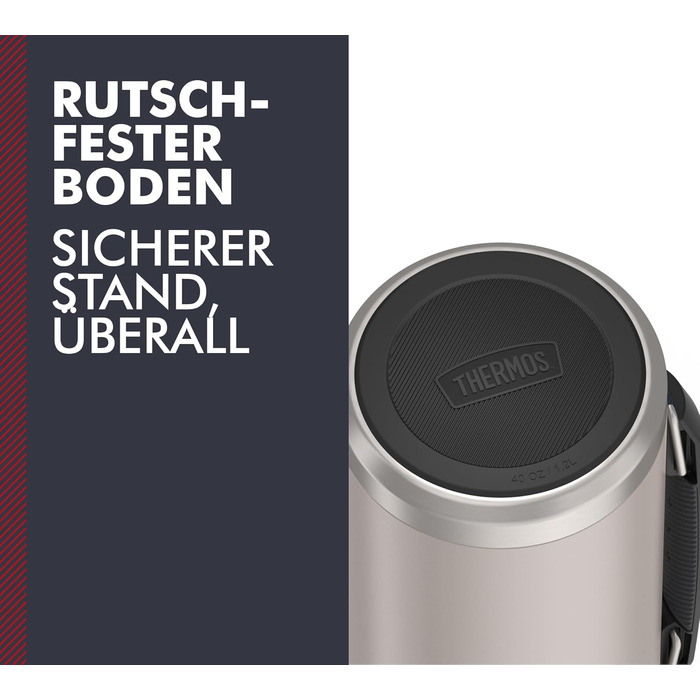 Термос для напоїв Thermos Icon 1,2 л, бежевий, ізольована пляшка з чашкою, термокружка з ручкою, 24 год гаряче/холодне, герметичний, BPA-free, можна мити в посудомийній машині