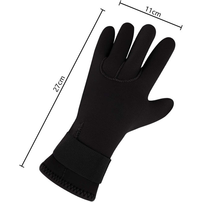 IPENNY Рукавички для дайвінгу з неопрену, 3 мм, чорні, антиковзаючі, для дайвінгу, серфінгу, плавання, снорклінгу, веслування, каякінгу, теплі рукавички для дорослих та підлітків