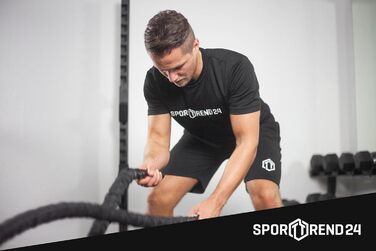 Батл-роп Sporttrend 24 для кросфіту 9/12/15 м, 38/50 мм – тренувальний, фітнес, ударний канат
