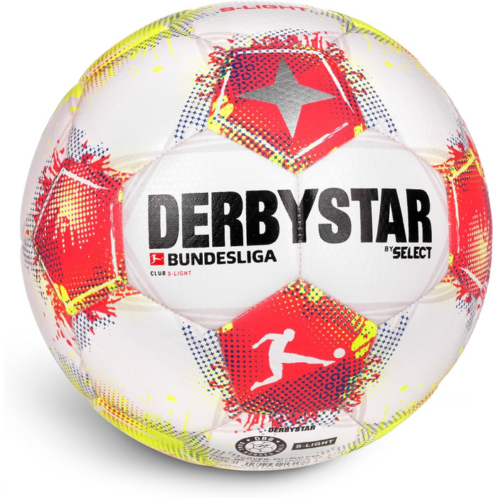 М'яч футбольний Derbystar Bundesliga Club S-Light 4 білий, червоний, жовтий – офіційний м'яч Бундесліги