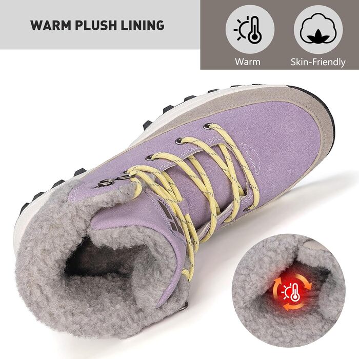 Чоботи зимові жіночі Mishansha, з підкладкою, неслизькі, розмір 36-42 (фіолетовий, 39 EU)