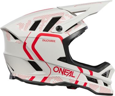 Шолом O'NEAL Blade Polyacrylite Hel Strike, чорний/червоний, розмір S, білий/червоний