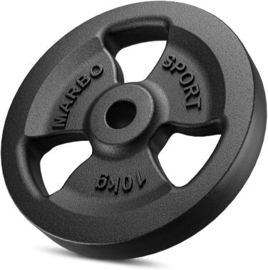 Набір чавунних дисків Marbo Sport Tri-Grip для штанги, Ø31 мм, 4×5 кг, 2×2,5 кг, 4×1 кг