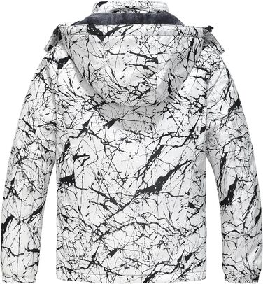 Жіноча гірськолижна куртка Wantdo, тепла флісова, водонепроникна, дихаюча, з капюшоном, вітрозахисна, для активного відпочинку, темно-бірюзовий (чорно-білий), XXL