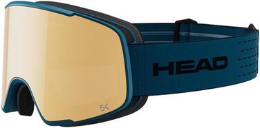 Гірськолижна маска HEAD Horizon 2.0 5K з додатковою лінзою, унісекс, універсальний розмір, золота/петролева
